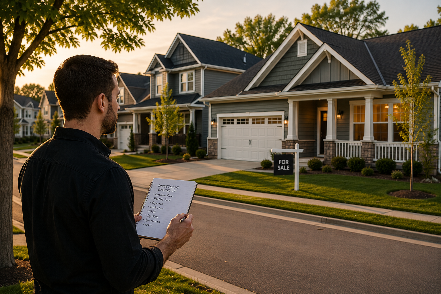 Investor evaluating a potential first rental property