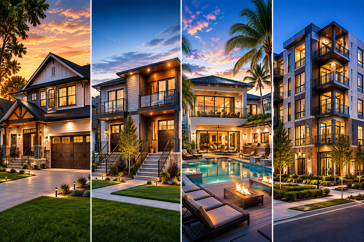 Investment property types including single family, multifamily, short term rentals and portfolio properties